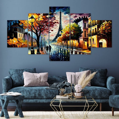 Paris Street View Multi-Panel Wall Art