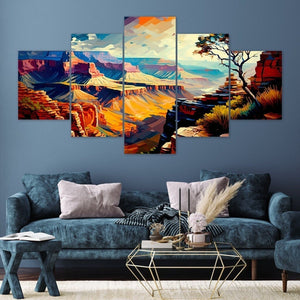 Colorful Canyon Vista 5-Piece Wall Decor
