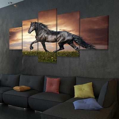 Dynamic Horse Running Wall Art Set